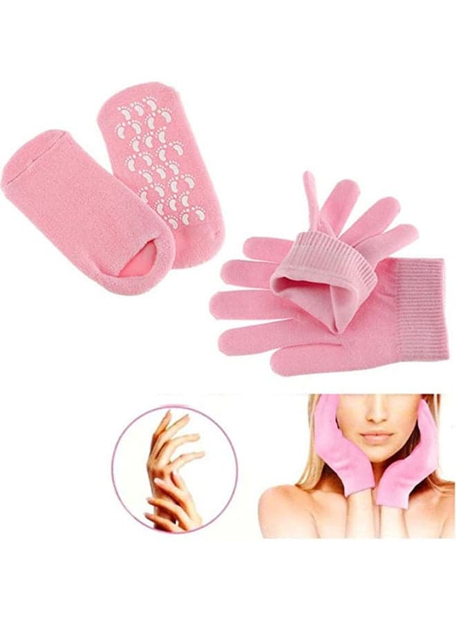 2-Pair Essential Oil Gel Socks And Gel Gloves
