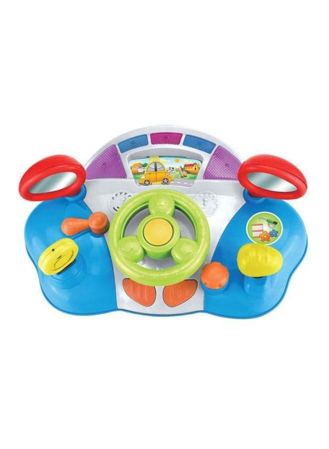 Interactive Baby Steering Wheel Dashboard – Educational Pretend Play Toy with Lights & Sounds 45x16x27cm