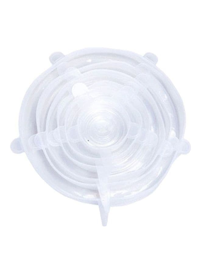 6-Piece Silicone Stretch Bowl Lid Clear