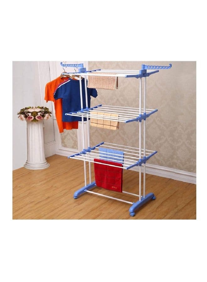3 Layer Clothe Rack Hanger Silver 84-170cm