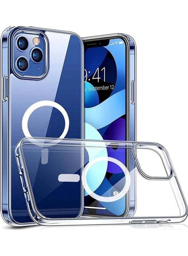 Absorption MagSafe/Wireless Charging Glass Case Cover For iPhone 12/iPhone 12 pro Clear