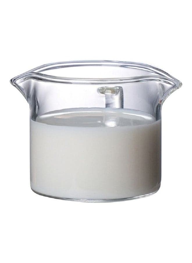 Temperature Resistant Double Mouth Coffee And Milk Sharing Cup Clear 8.5x8x7.5cm