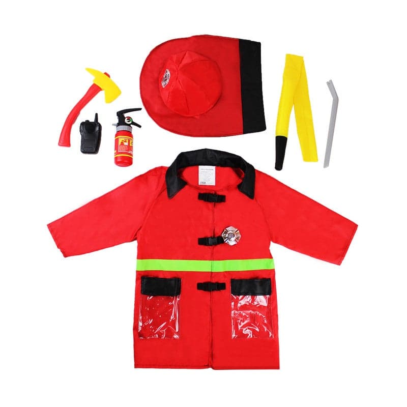 8-Piece Firefighter Fireman Role Play Dress Up Set