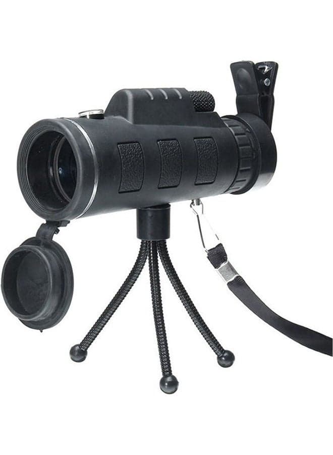40X60 Hiking Phone Telescope Camera Lens Zoom Optical Monocular With Clip Tripod Black