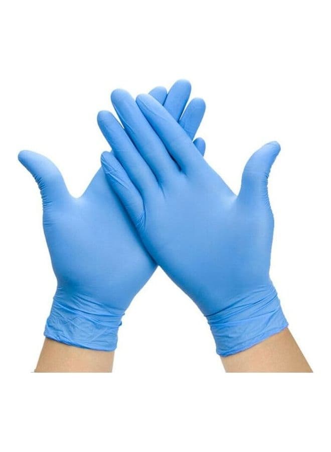 100-Piece Vinyl Disposable Gloves Blue Medium
