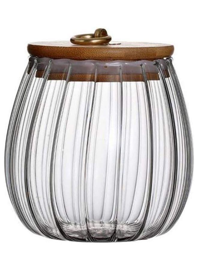 Glass Storage Jar Clear 7 x 8.5 x 12cm