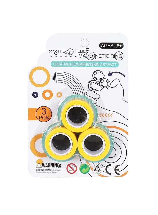 3-Piece Magnetic Ring Toy Set H002 14.5cm