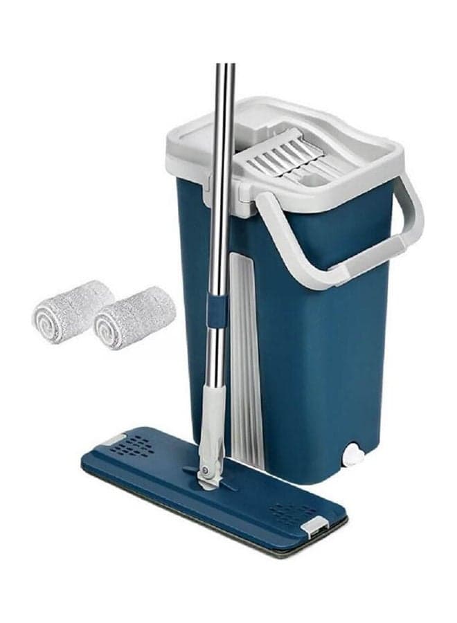 Flat Mop 360 Degree And 2 Mop Cloth Dark Blue