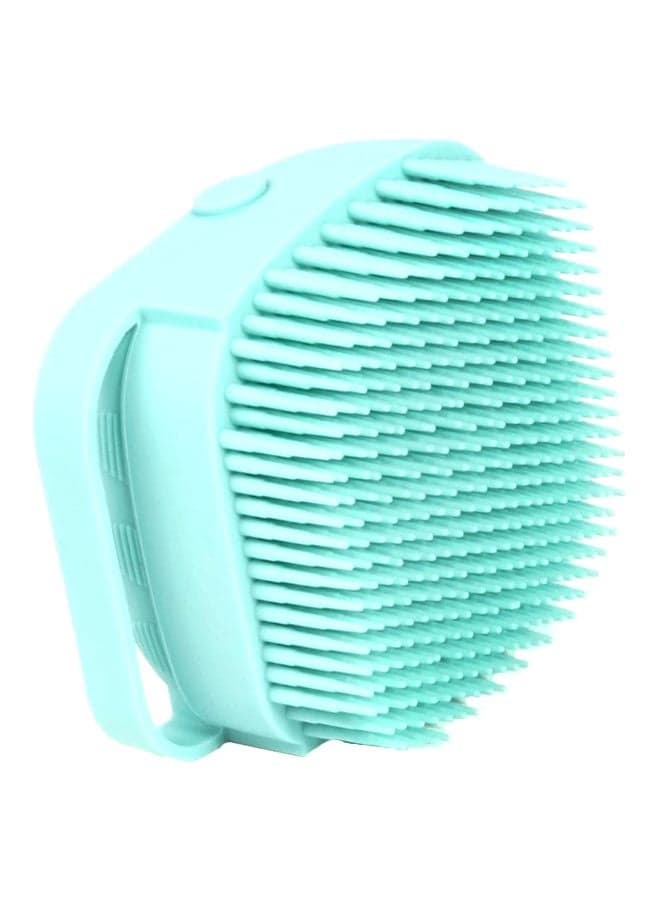 Silicone Shower Brush With Soap Dispenser Cyan