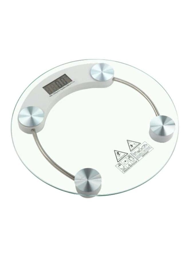 Digital Glass Round Weight Scale Clear