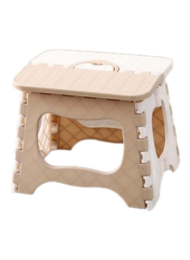 Foldable Step Stool Beige/White 24x18x19cm