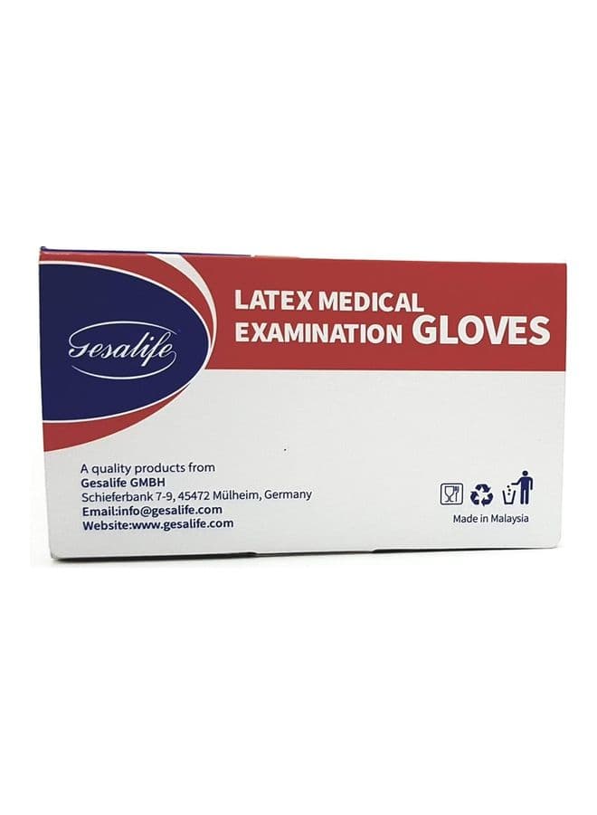 100-Piece Latex Medical Examination Gloves