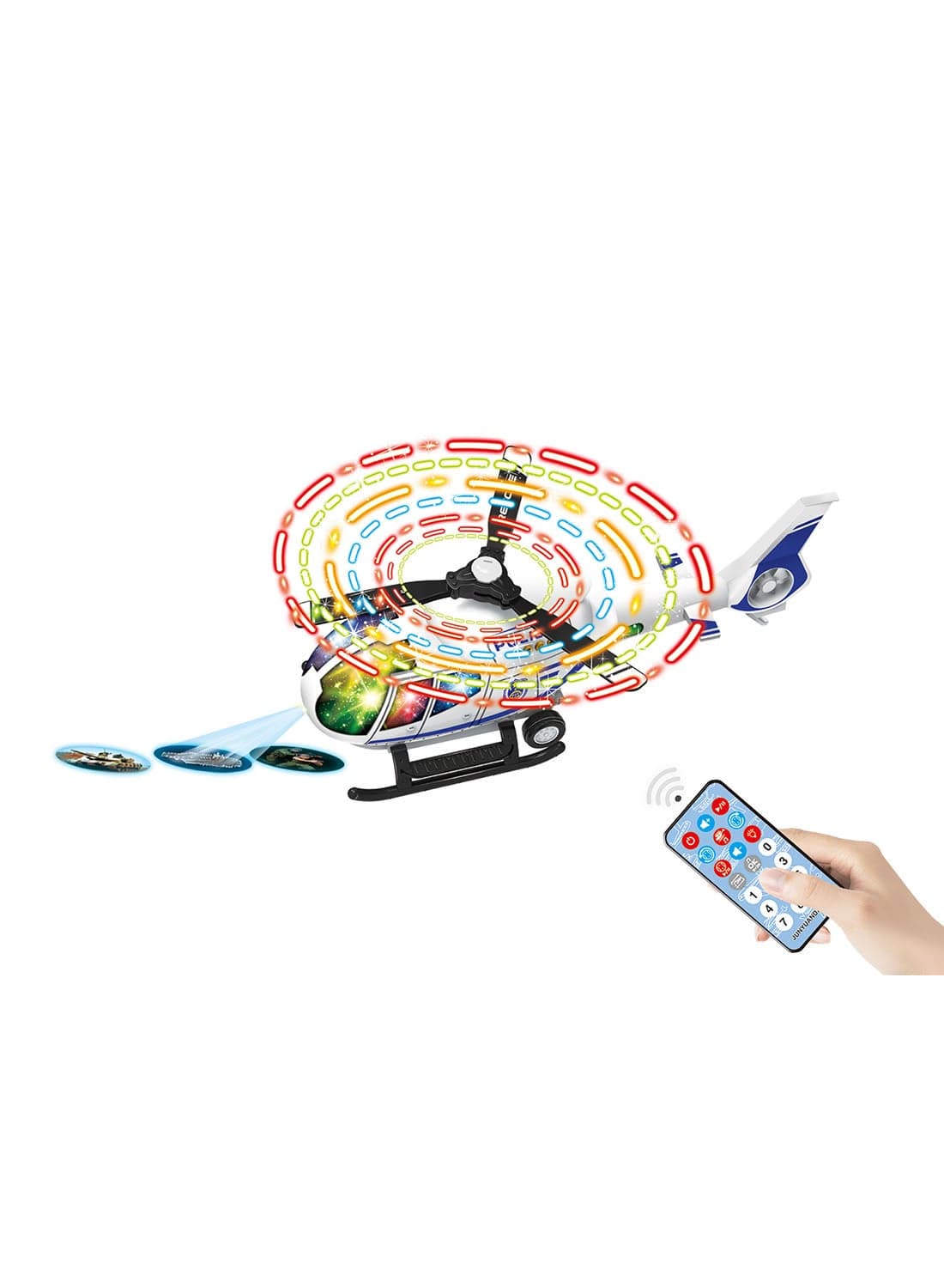 R/C Helicopter With Sounds Lights and Projection