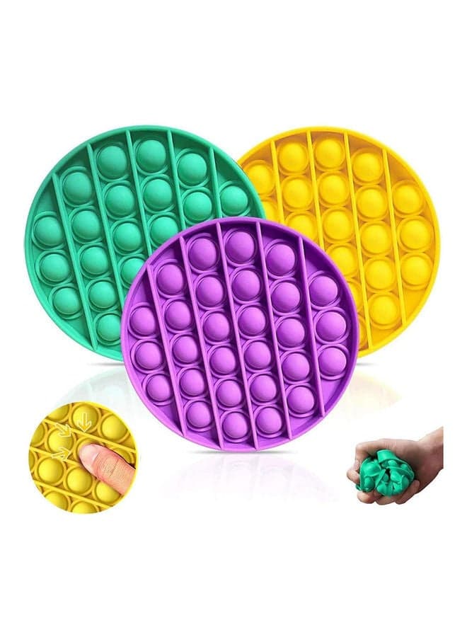 3-Piece Push Pop Bubble Sensory Fidget Toy