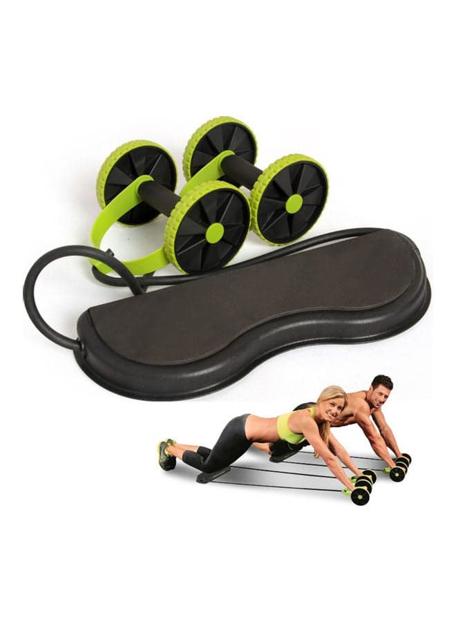 Double Wheel Roller With Resistance Bands Knee Mat