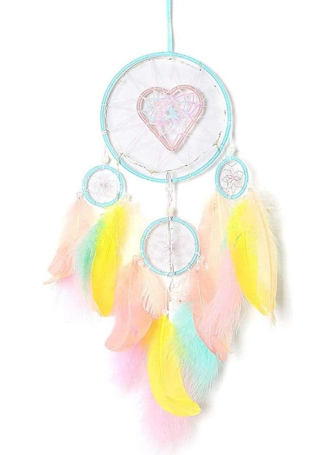 Handmade Lace Dream Catcher Feather Bead Hanging Decoration Multicolour
