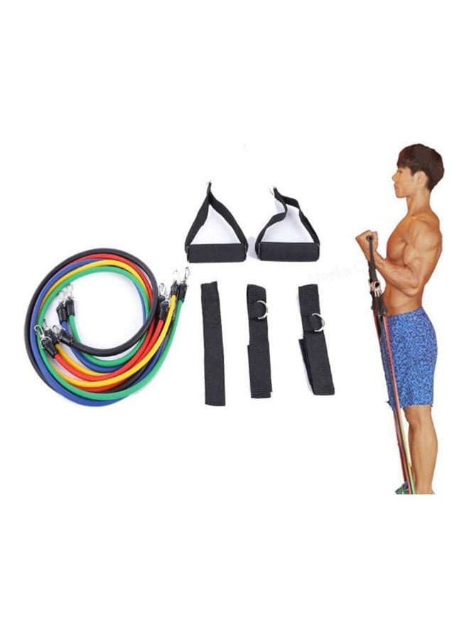 Tpe 11Pcs/Set Pull  Rope Fitness Exercises Resistance Bands Crossfit Latex