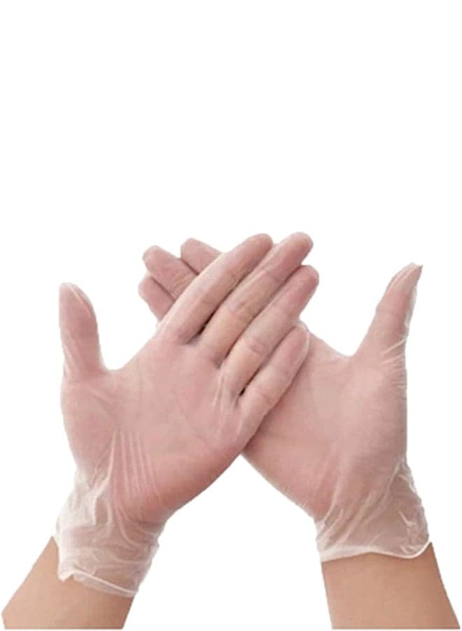 200-Piece Disposable Vinyl Hand Gloves Clear M Clear M
