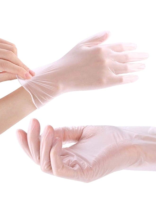 200-Piece Disposable Vinyl Hand Gloves Clear S Clear S