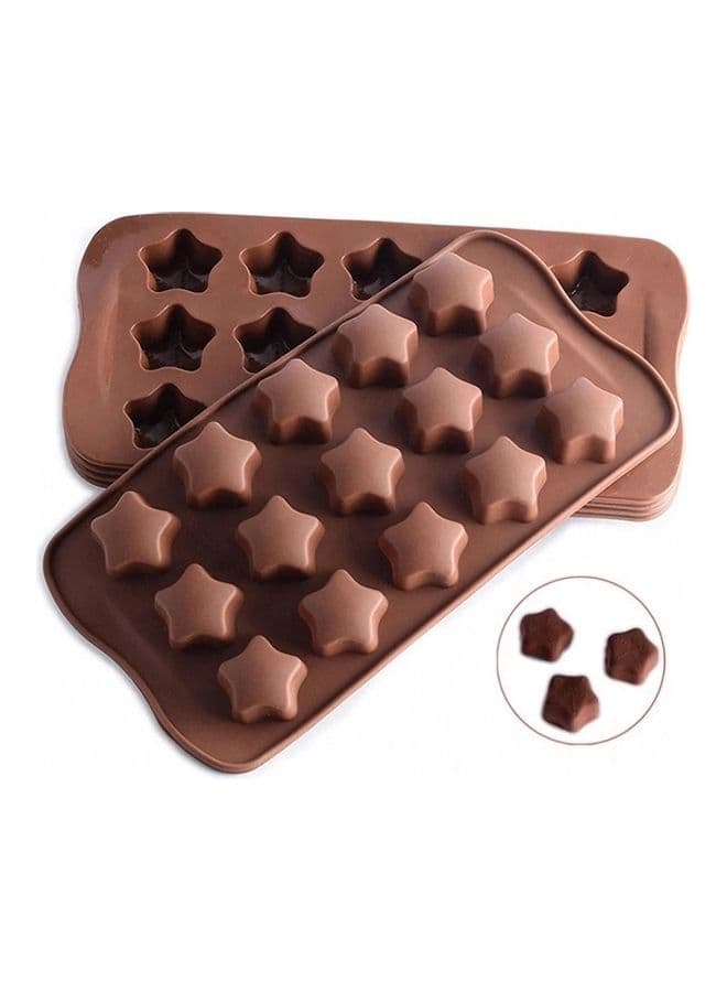 Star Shaped Silicone Mold Brown 21cm