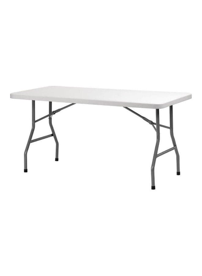 Foldable Rectangular Table White/Black