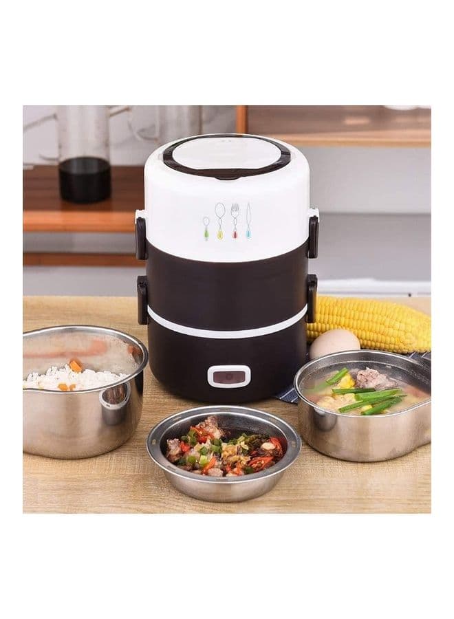 Multifunctional Cooking Lunch Box Black/White