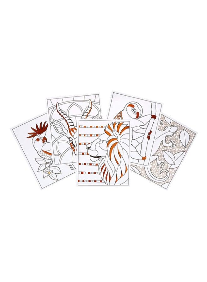 Art With Edge Animal Ink Doodle Activity Book 8 x 10inch