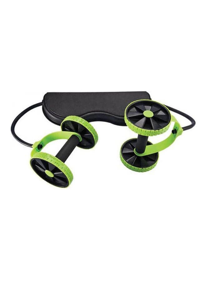 Core Double Wheels Abs Roller Pull Rope Abdominal Waist Slimming
