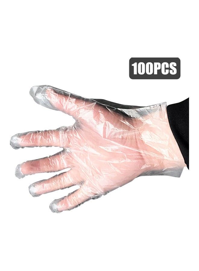100-Piece Disposable Gloves Clear