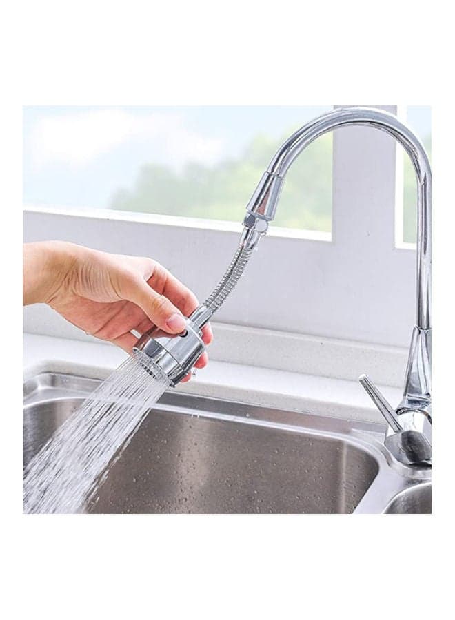 360 Degree Rotating Faucet Sprayer Silver 18.6x10.8x5.5cm