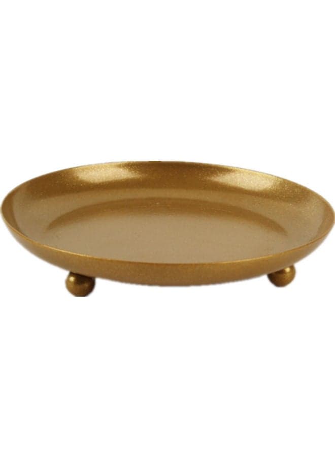 Iron Art Incense Candle Tray Gold 11.2cm