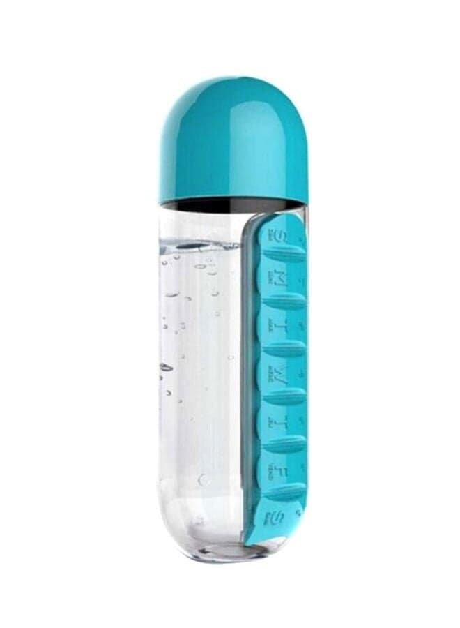 7-Grid Pill Rack With Drinking Glass