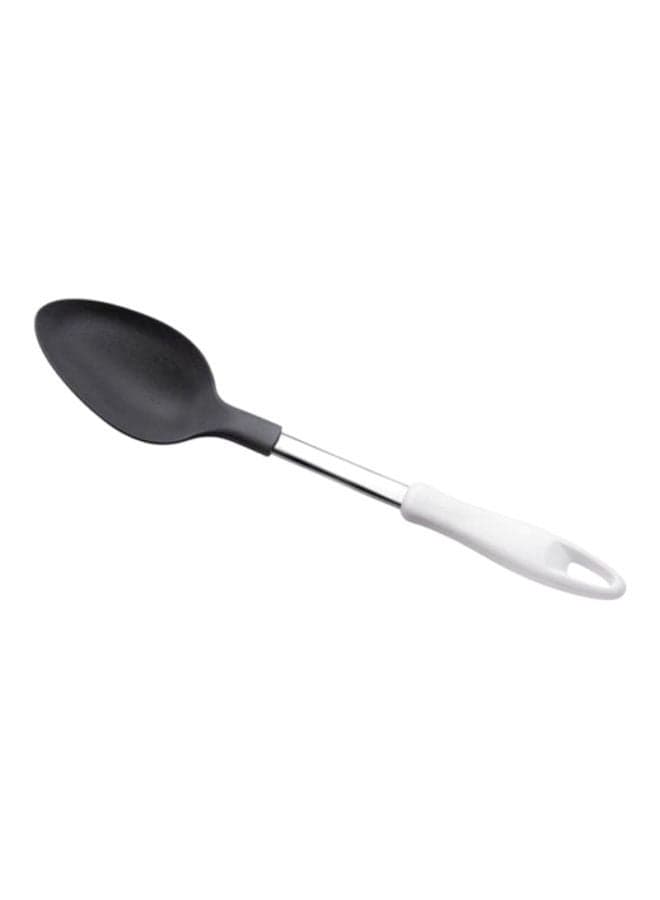 Nylon Cooking Spoon White/Silver/Black 38x9x4cm