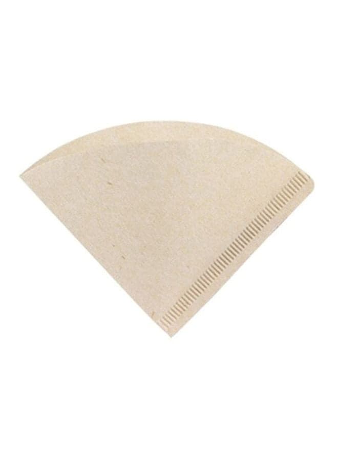 80-Piece Hand Drip Paper Filter Brown 10x14.5cm