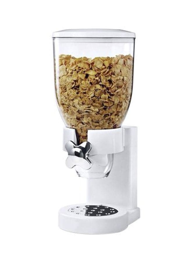Cereal Dry Food Dispenser Storage Machine White 35x20x19cm