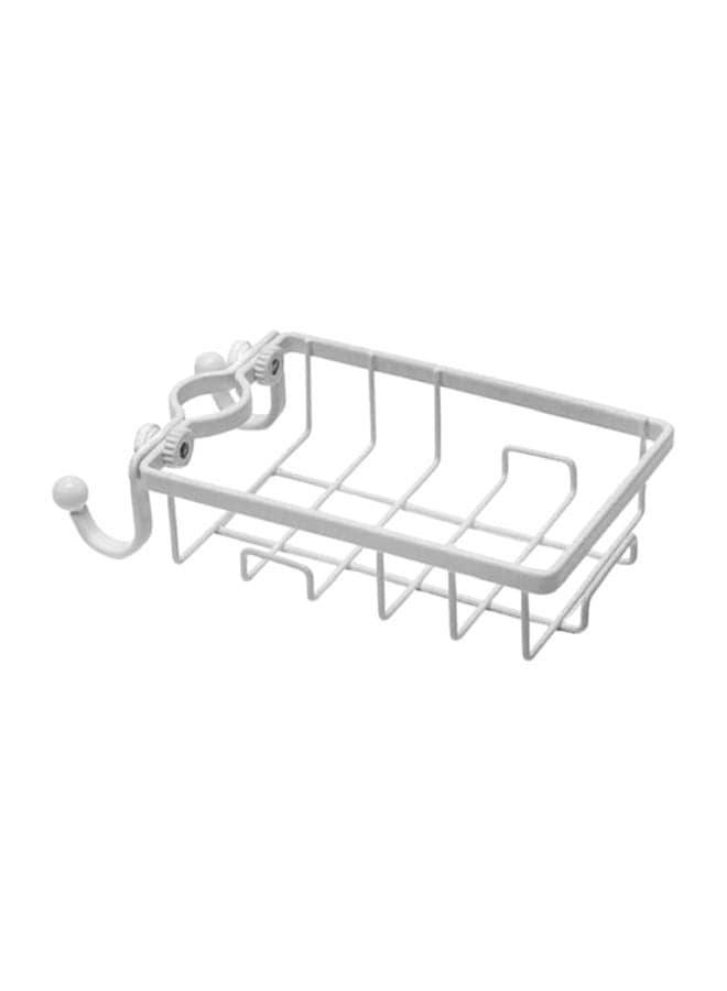 Adjustable Stainless Steel Drainage Shelf White 15x4x3.2cm