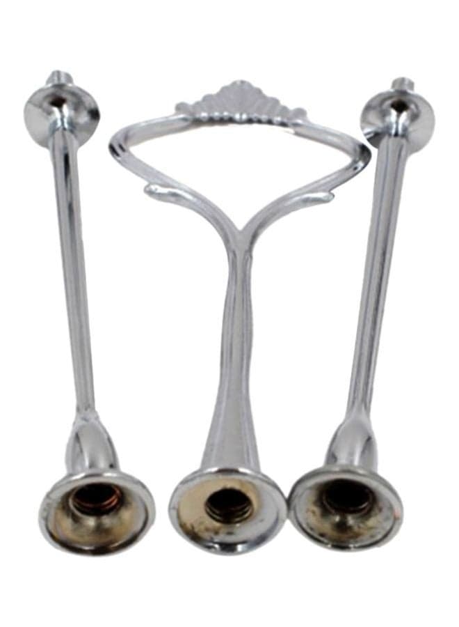 Fruit Plate Bracket For Cake Rack Silver 14x7x0.5cm