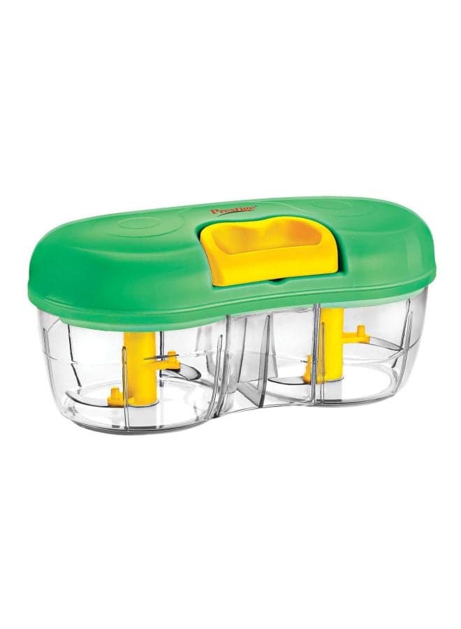 Twin Vegetable Chopper And Blender Green/Yellow/Clear