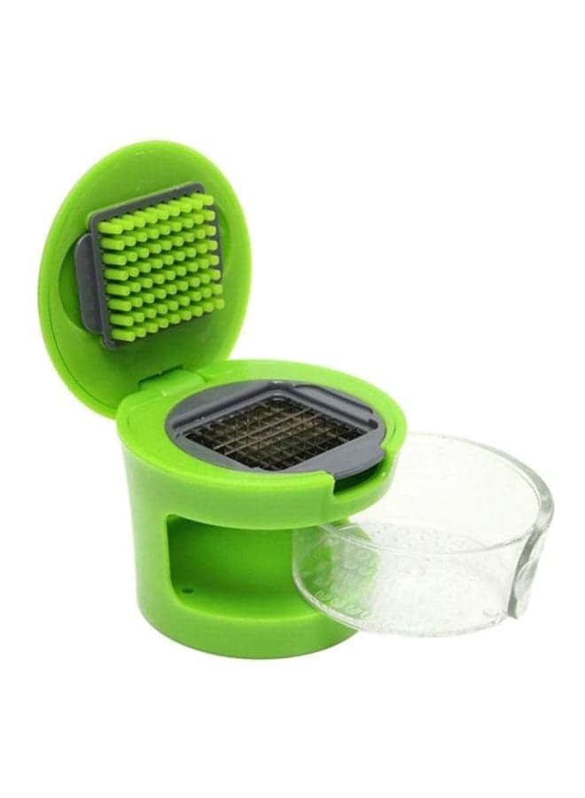Plastic Garlic Slicer Green/Grey/Clear 7.3x6.4x6.5cm