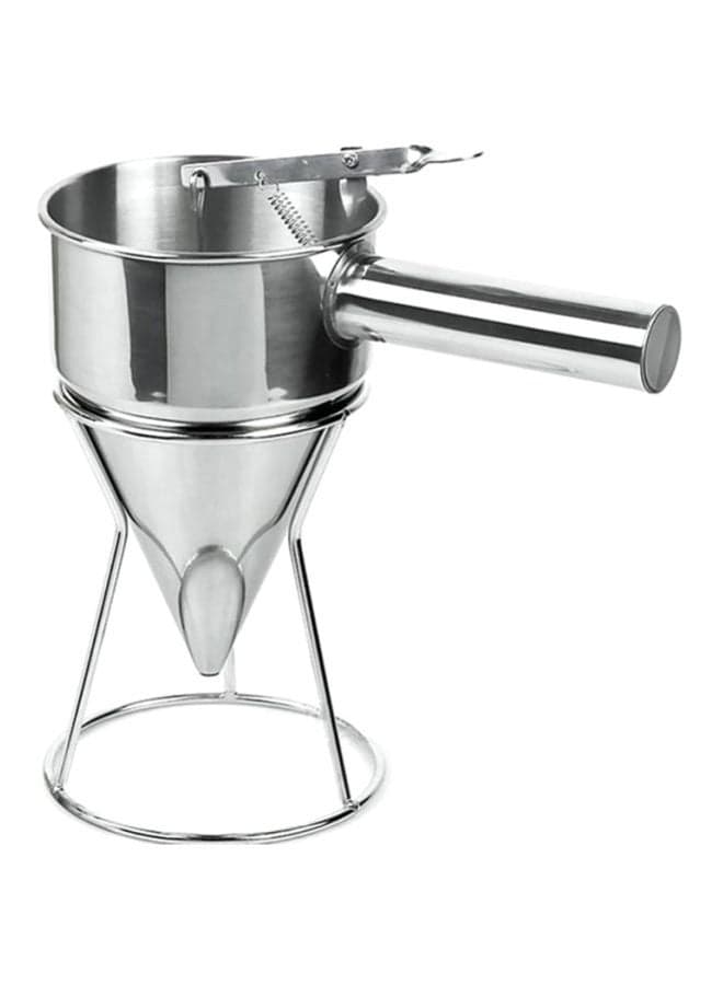 Fish Ball Funnel With Maker Silver 3.94x12.6x3.15cm