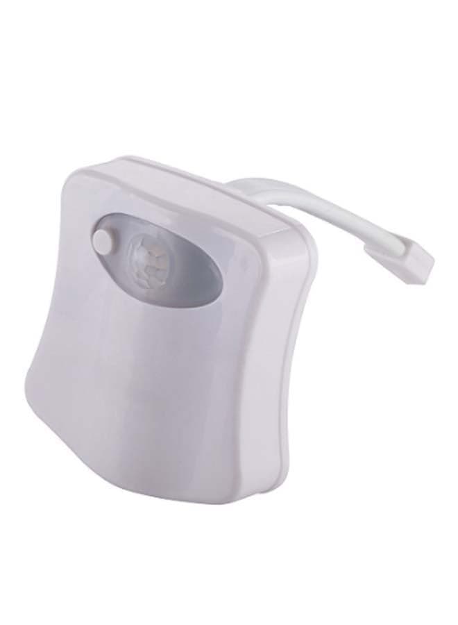 Motion Activated LED Toilet Nightlight White 9x10cm