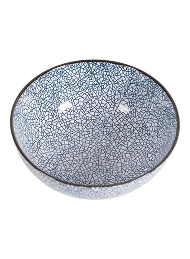 Rice And Soup Bowl Blue/White 11.5x11.5x6cm