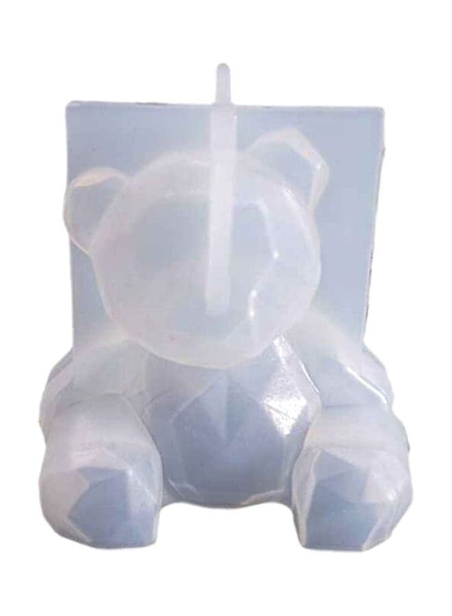 3D Bear Silicone DIY Mold White