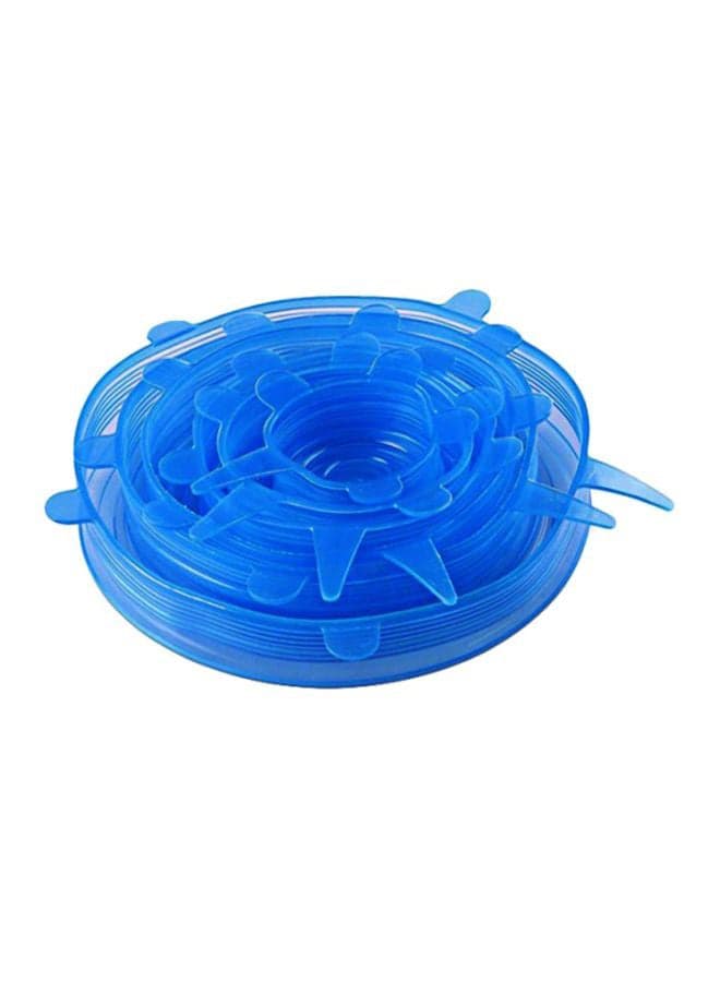 6-Piece Stretched Cover Blue 25x25x3cm