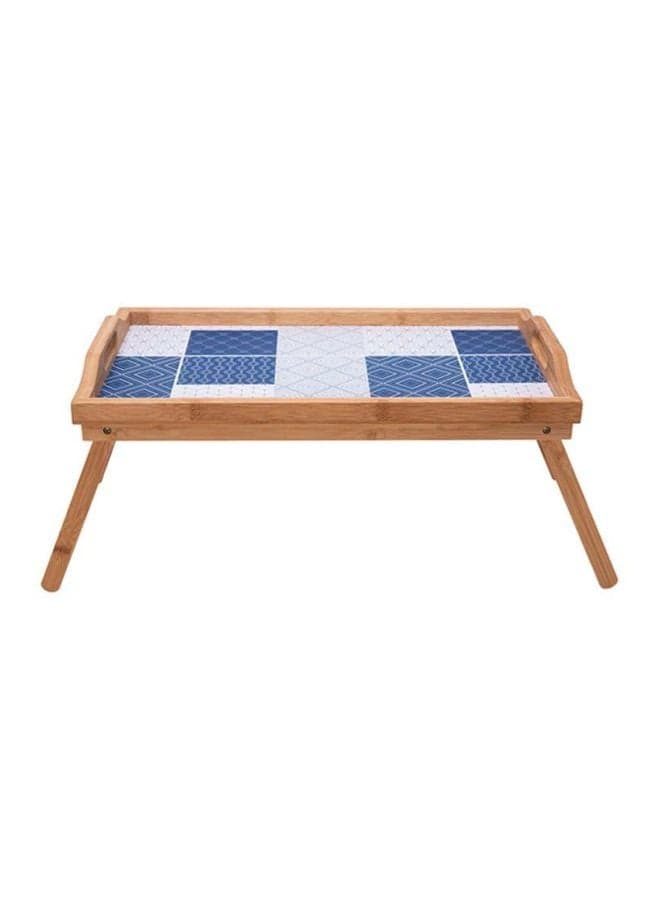 Bed Serving Tray Brown/White/Blue