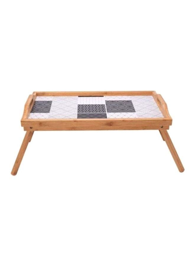 Bed Serving Tray Brown/White/Black