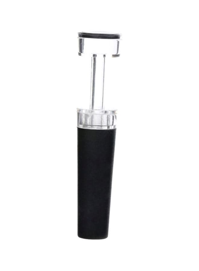 Vacuum Beverage Bottle Stopper Black/Clear 2.5x8.2cm