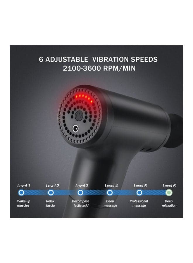 FH-320 Portable Quiet Handheld Electric Body Massager with 4 Different Head