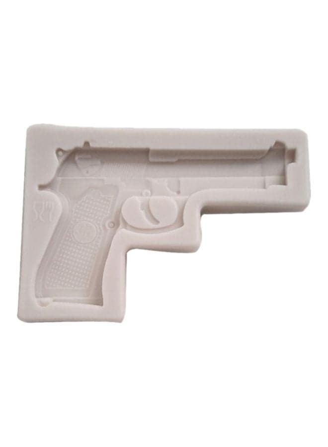 3D Silicone Gun Cake Mold Gray One Size