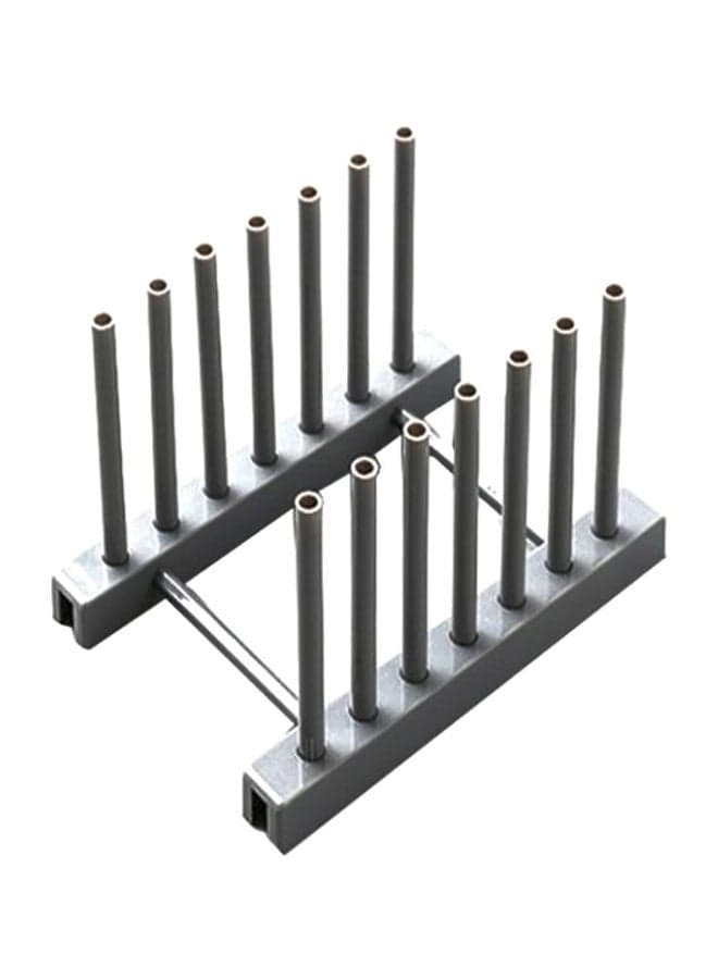 Stainless Steel Dish Rack Grey 10x5x6cm